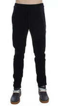 Men's Black Gray Wool Casual Trousers Stripe Pants And