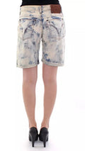Women's Blue D&g Cotton Washed Jeans Denim Shorts