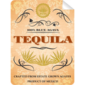 Blue Agava Tequila Bottle Self Adhesive Label By Prop Money Inc.