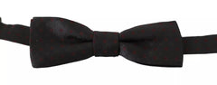 Men's Gray Dotted Silk Adjustable Neck Bow Tie