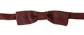 Men's Bordeaux Silk Floral Faille Adjustable Bow Tie Maroon