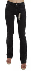 Women's Black Slim Fit Cotton Jeans D&g Pants Blend
