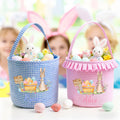 Conejito de Pascua personalizado Cesta de Pascua con nombre y volantes Huevos de caza Fiesta de Pascua Regalo para niños