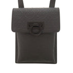 Gancini Embossed Leather Phone Pouch Crossbody