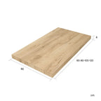 BATHME NIZA Encimera de Baño con Lavabo SOLID SURFACE Blanco Mate Color Roble