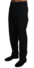 Men's Wool Stretch Dress Trousers Black