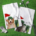 Toalla de golf personalizada con 1-5 nombres y clip para colgar Regalo de cumpleaños para jugadores de golf amantes de las mascotas
