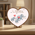 Personalizado Nunca Olvides Cuanto Te Queremos Elefante Corazón Decoración de Madera con Nombre Día de la Madre Cumpleaños Regalo para Mamá Abuela