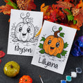 Calabaza de Halloween de dibujos animados personalizada Kit de pintura para niños con nombre Juguetes educativos Truco o trato Fiesta de Halloween Regalo para niños Niñas