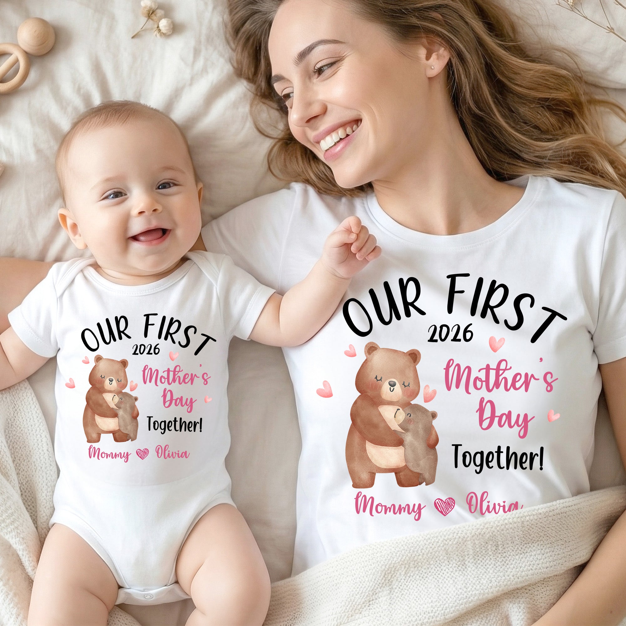 Camiseta personalizada de algodón 100% con el nombre y el año de la madre para el primer Día de la Madre Regalo del Día de la Madre para la abuela y la madre