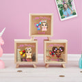 Hucha de madera transparente con lazo de coqueta princesita personalizada con nombre Decoración de escritorio Cumpleaños Día del niño Regalo para niñas