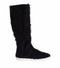 Women's Black Xiangao Lamb Fur Leather Boots