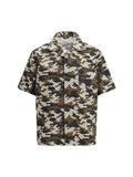 GCDS Checked Camo Shirt — Brown