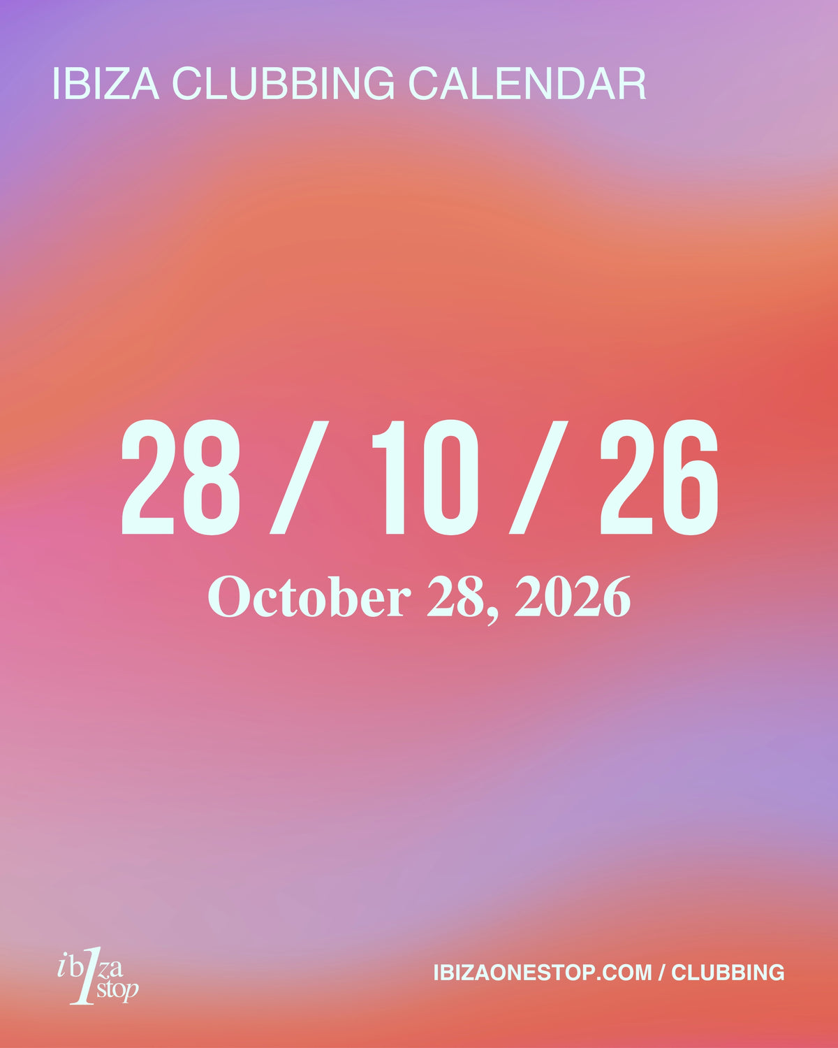 Wednesday, October 28, 2026 Ibiza Parties at ROTO for Shibiza Nights, Plastik, Funky Room, Es Paradis and More: Hippy Market, Live Music, Happy Hours and Closing Parties