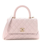 Chanel Caviar Quilted Mini Coco Handle Flap Lilas Lilac