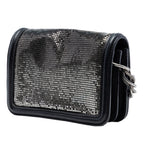 Small Lambskin Beaded Crystal Flap