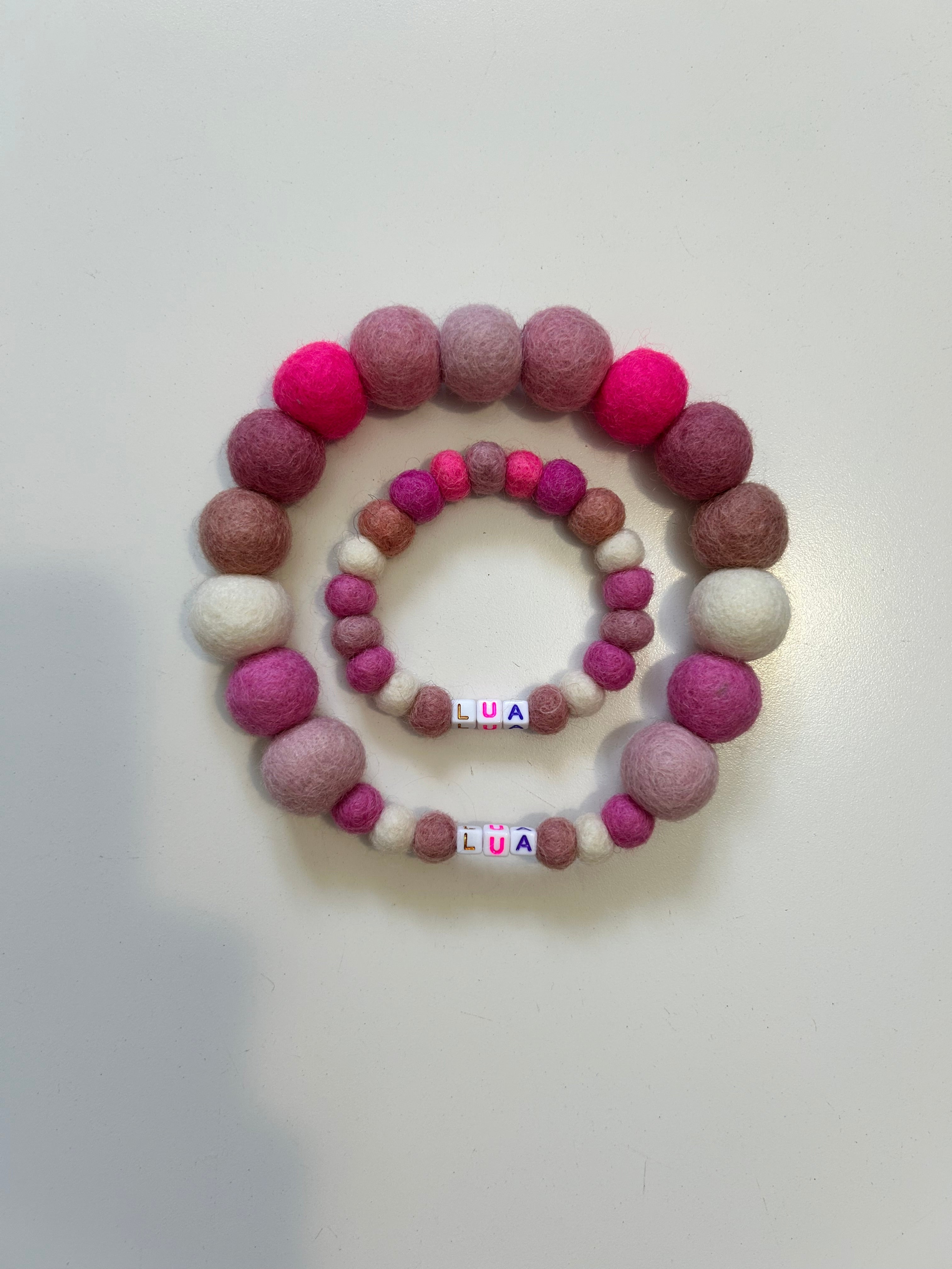 Baby Pink Mix - Personalised Pom Pom Dog Collar