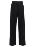 Valentino Garavani Wide-Leg Wool Trousers — Black