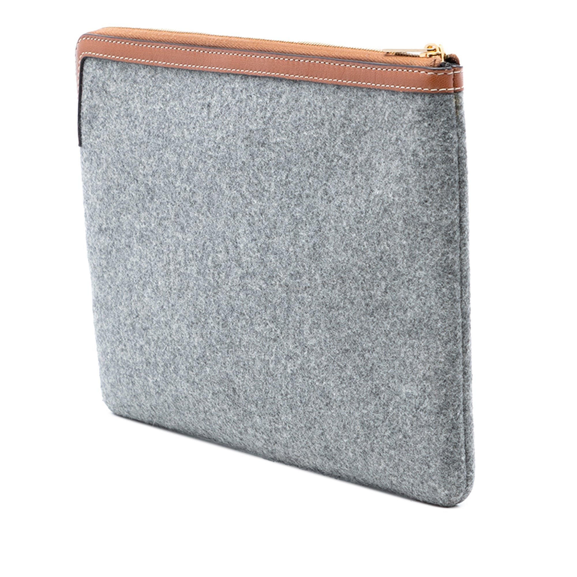 Felt Logo Flat Pouch