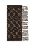 Bufanda de cachemira Gucci GG — Marrón