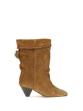 Isabel Marant Draped Suede Boot — Cognac