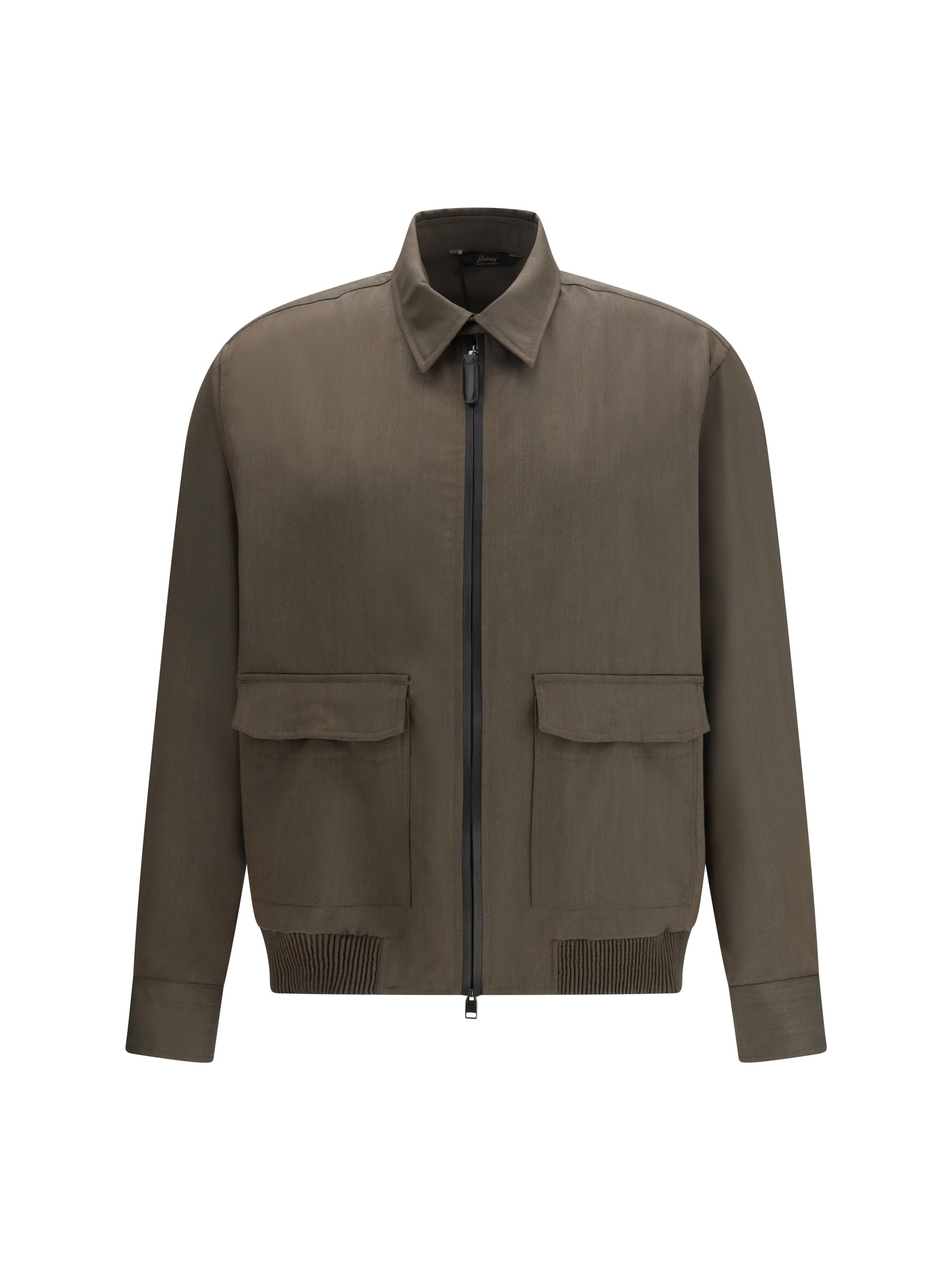 Brioni Wool Jacket — Khaki