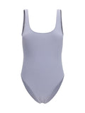 Kristina Ti Open-Back One-Piece One-Piece Swimsuit — Gray