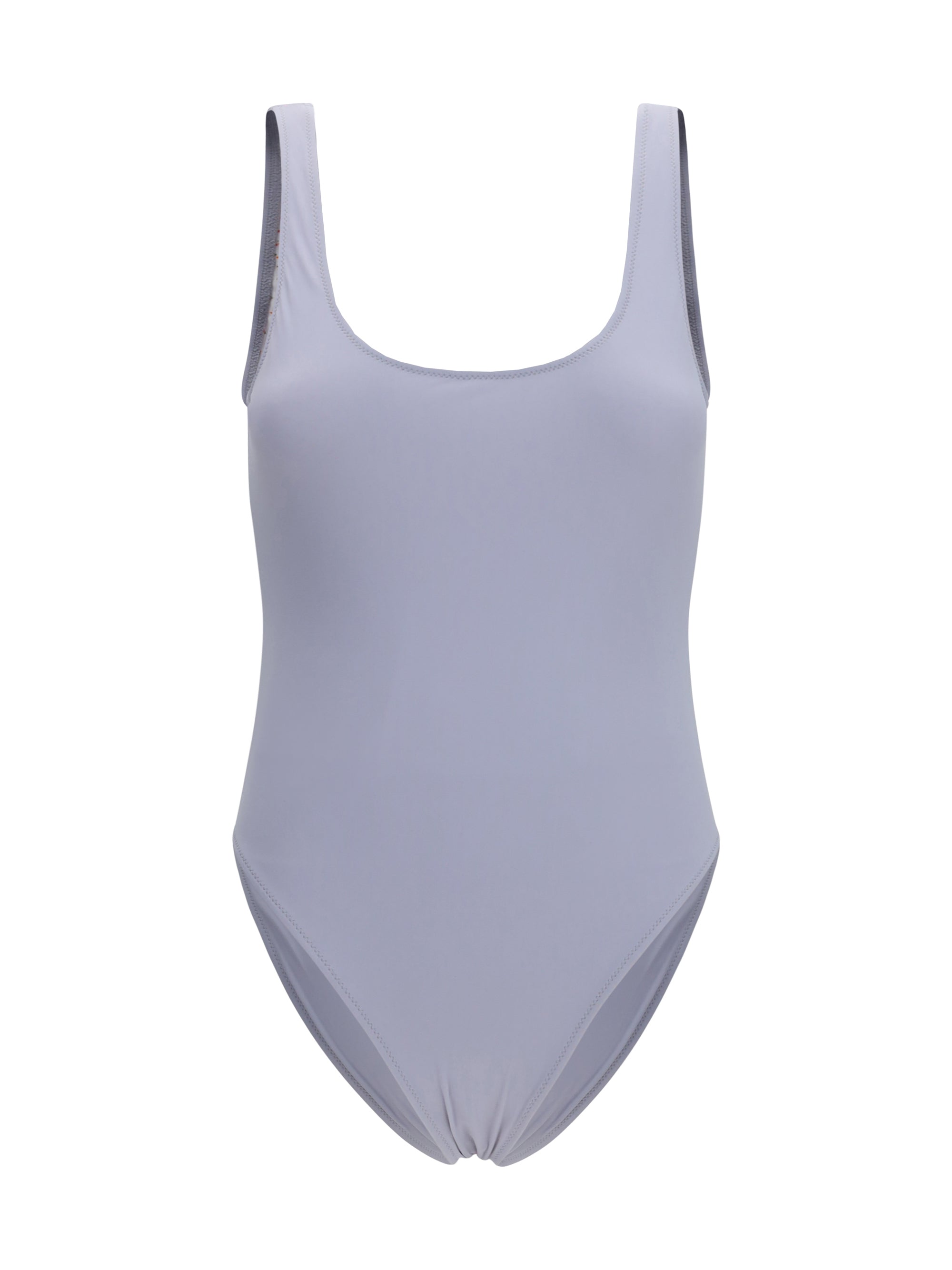 Kristina Ti Open-Back One-Piece One-Piece Swimsuit — Gray