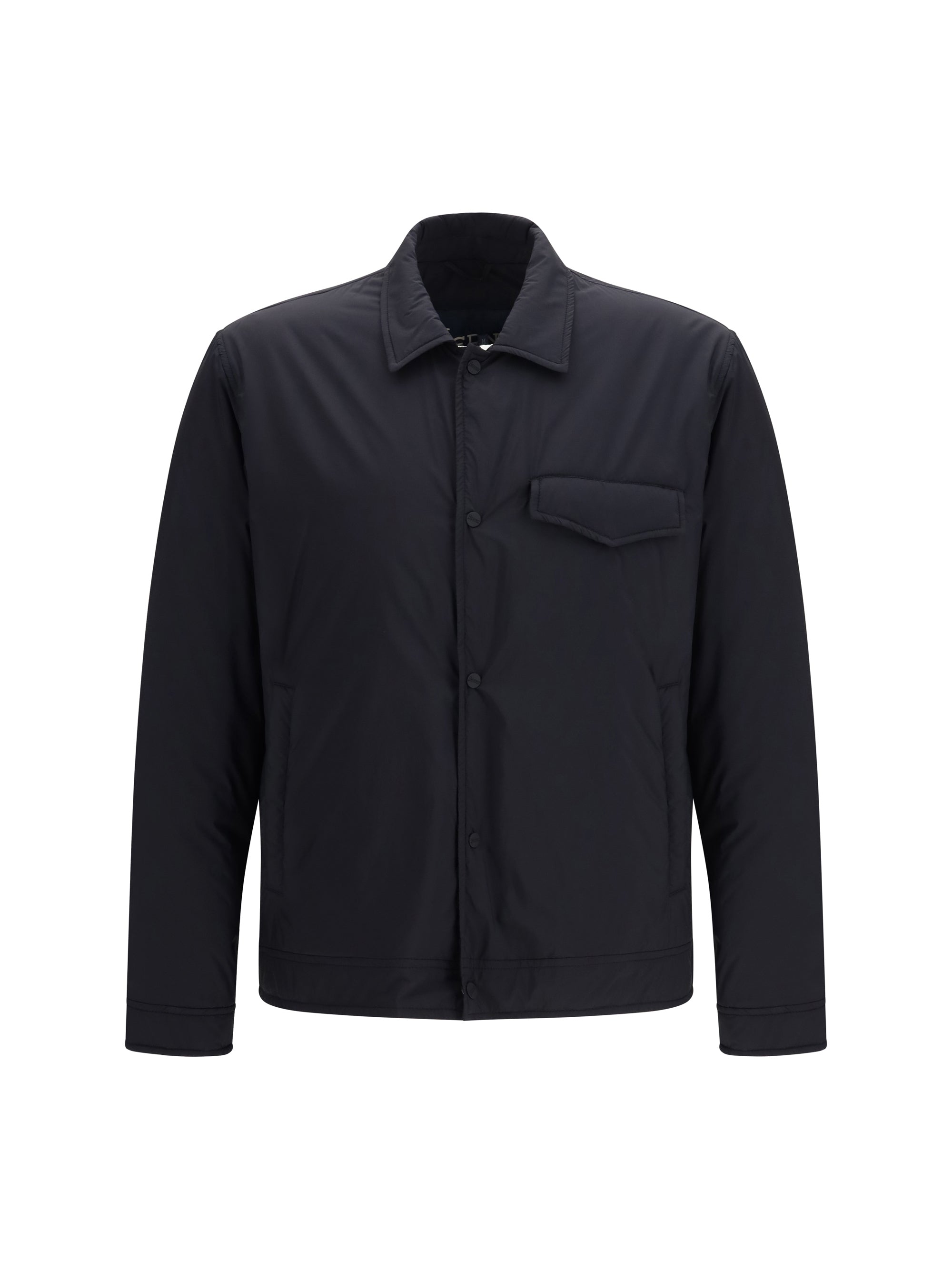 Herno Recycled Nylon Microfiber Jacket — Black