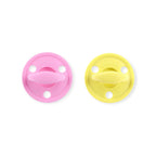 Kit 2 Chupetes Clásicos para Bebé Rosa Chicle y Amarillo | Silicona Orgánica Nenina & Co
