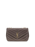 Saint Laurent Loulou Shoulder Bag — Gray
