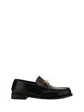 Versace Medusa-Plaque Leather Loafer — Black