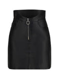 Fiorucci Leather Mini Skirt — Black