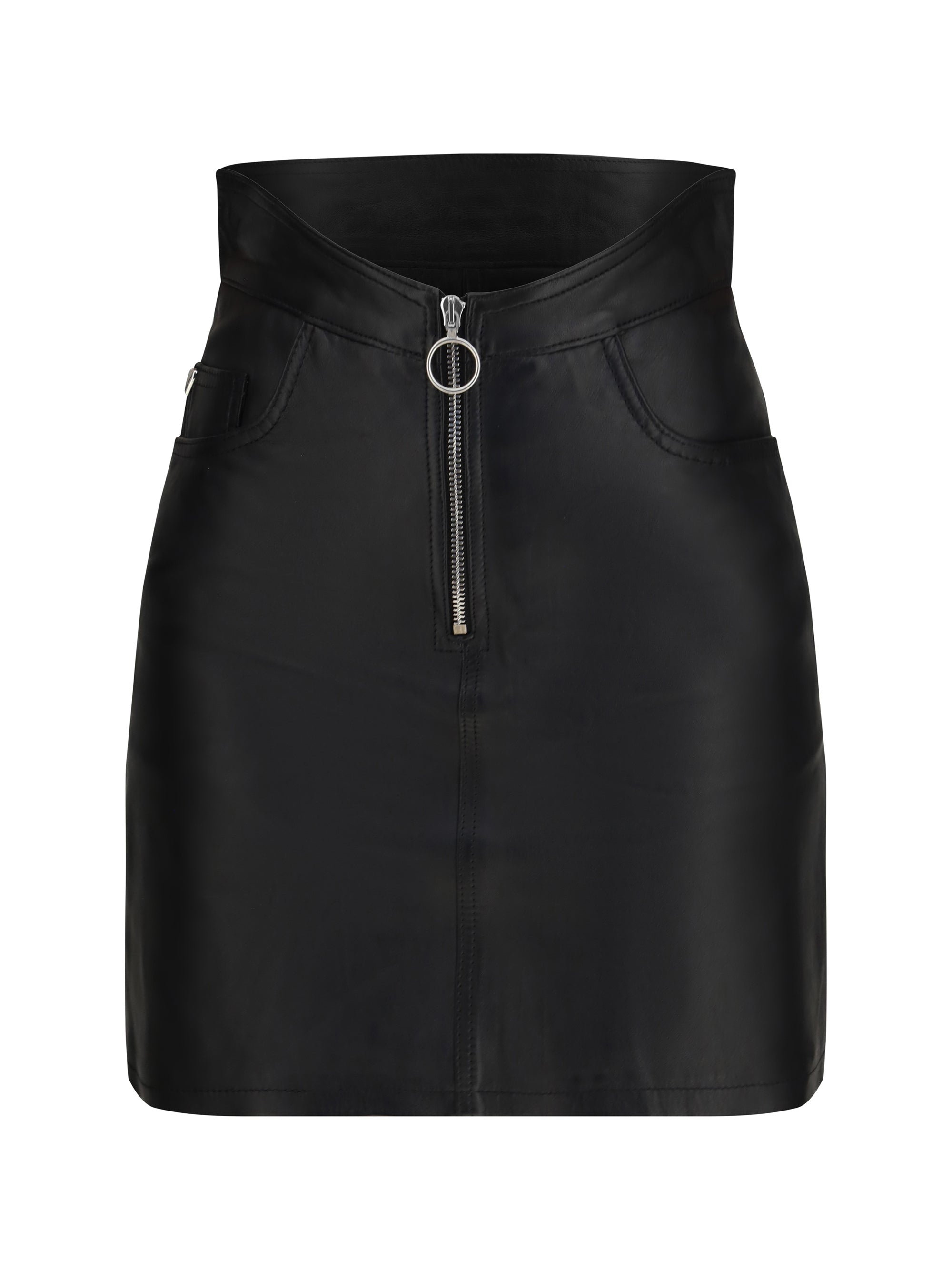 Fiorucci Leather Mini Skirt — Black