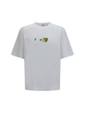 Off-White Logo-Spray Graphic T-Shirt — White