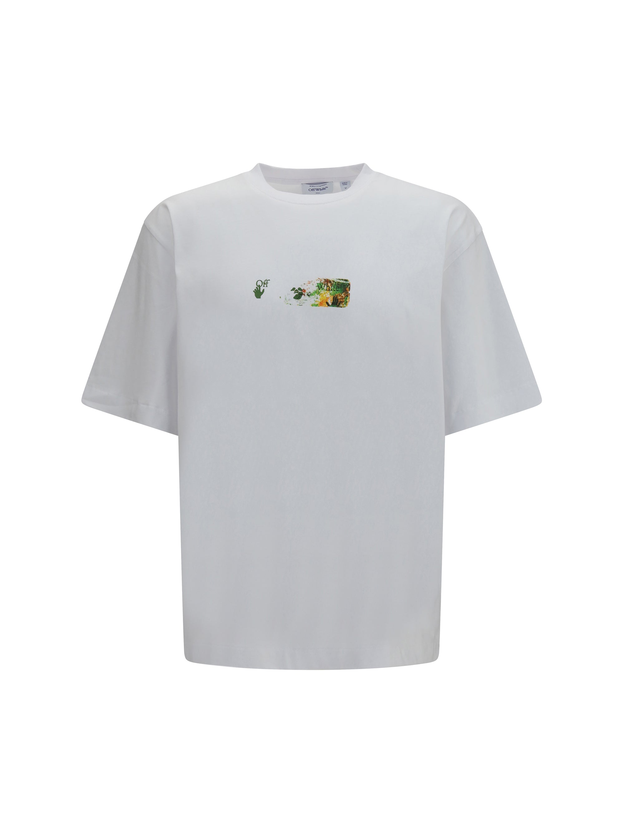 Off-White Logo-Spray Graphic T-Shirt — White