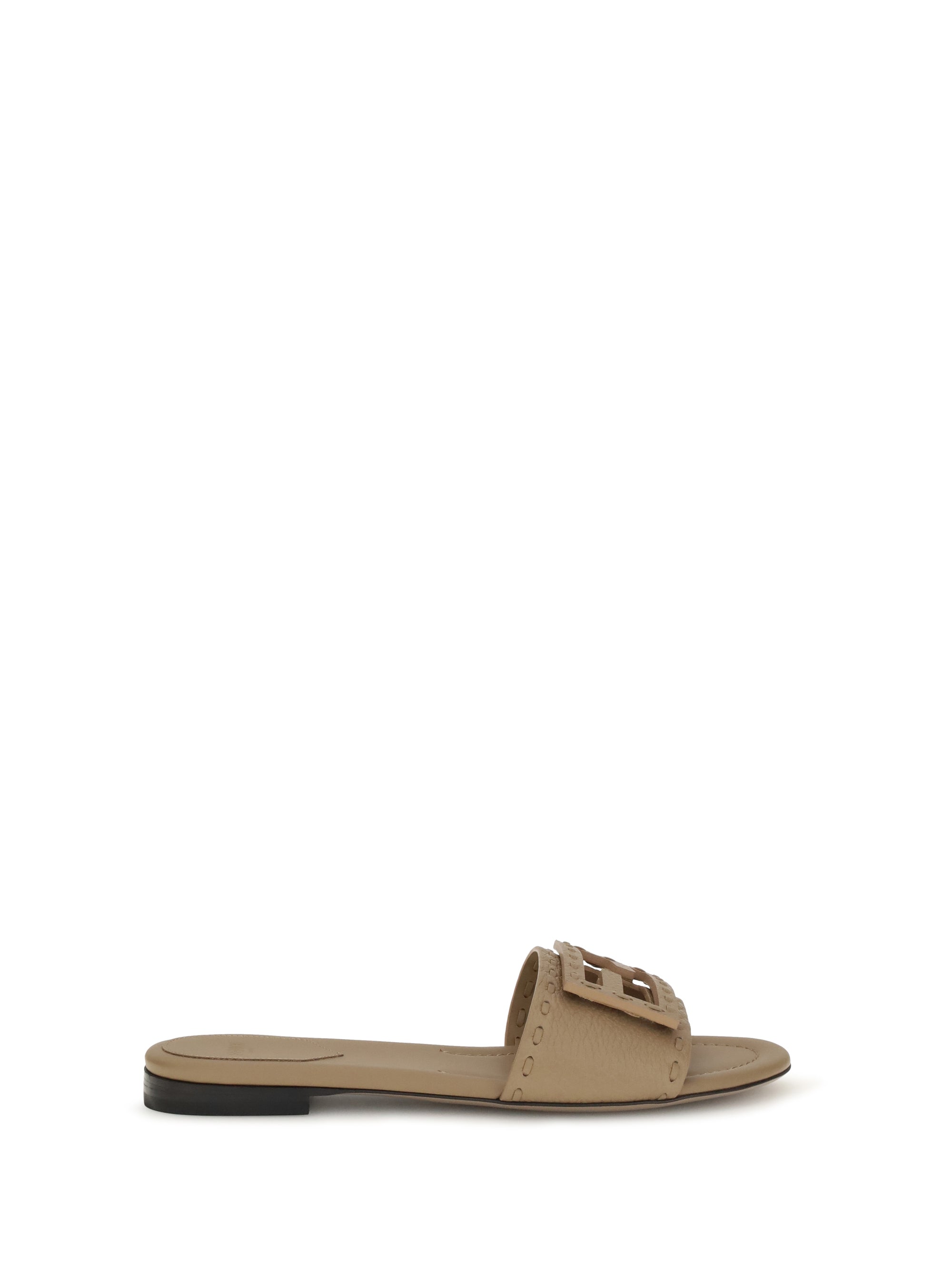 Fendi Baguette Sandal — Beige