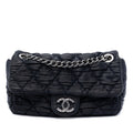 Medium CC Quilted Satin Single Flap
