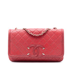 Medium Caviar CC Filigree Flap