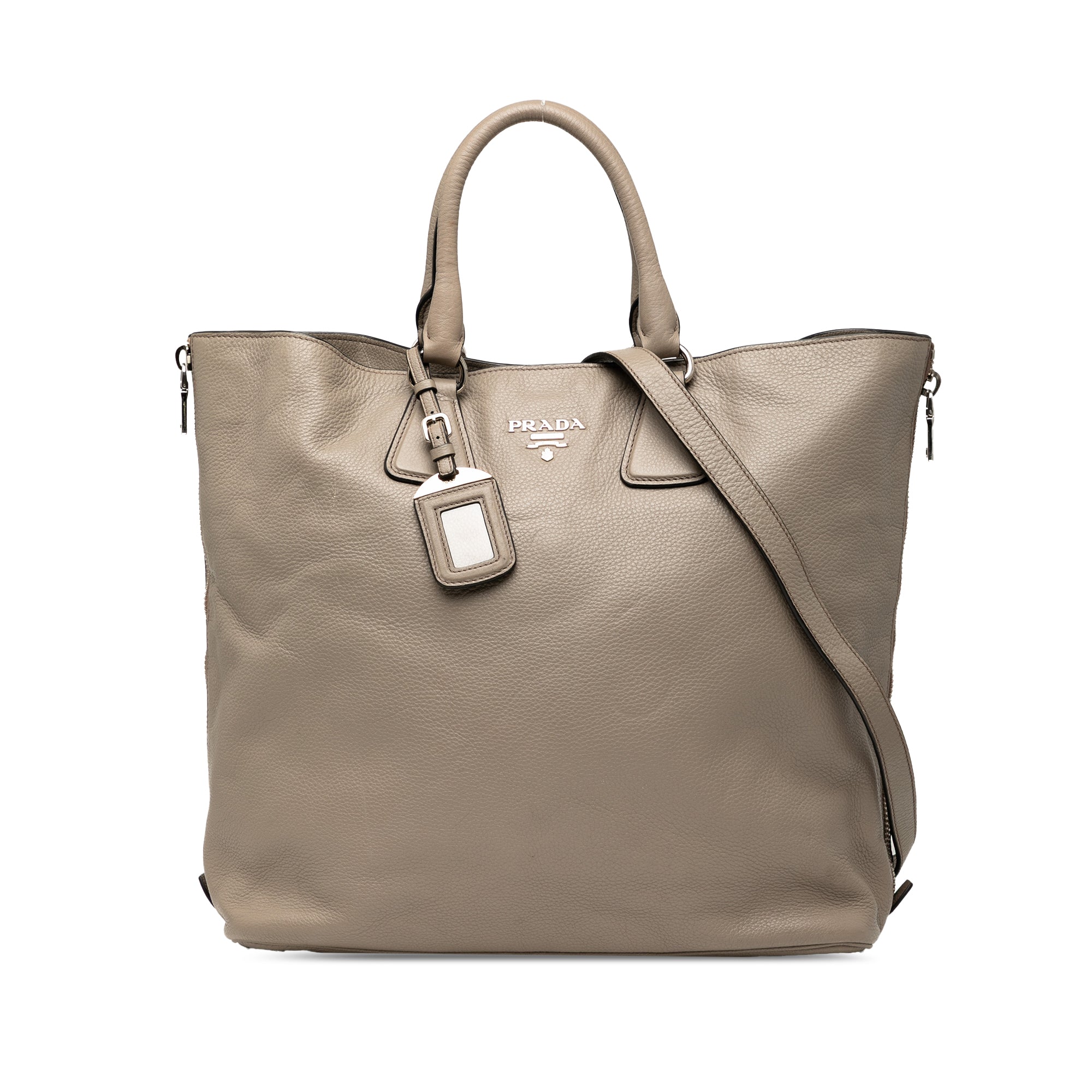 Vitello Daino Side Zip Convertible Tote