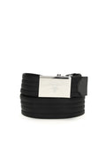 Prada Nylon with Raised Stripes Belt — Black