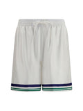 Casablanca Hotel Crest Bermuda Shorts — White