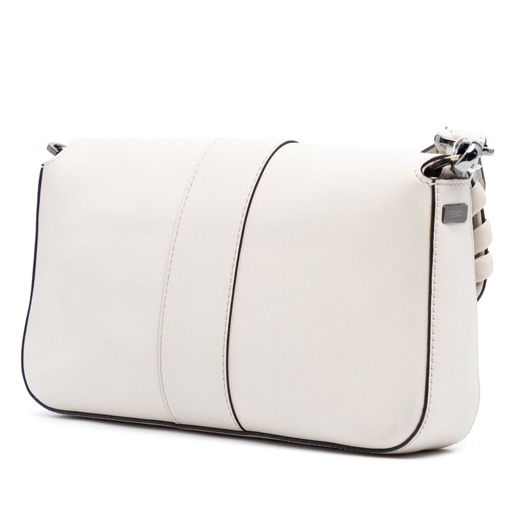 Whipstitch Leather Baguette Crossbody