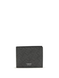 Ferragamo Monogram Patterned Calfskin Wallet — Gray