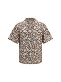 Prada Floral-Printed Cotton Shirt — Brown