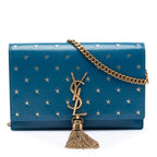 Calfskin Star Print Classic Monogram Kate Tassel Wallet on Chain