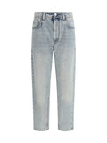 Brunello Cucinelli Straight-Leg Denim Jeans — Gray