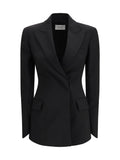 Max Mara Sportmax Tailored Wool Blazer — Black