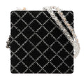 Tweed and Resin Zipped Chain Shopping Bag