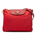 Saffiano Trimmed Tessuto Crossbody
